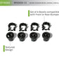 DV8 Offroad Jeep/Dodge/RAM Front Bezel & Rear Clip Replacement Kit for MOPAR Sensors - Set of 4