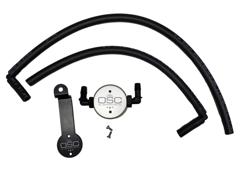 J&amp;L 05-23 Toyota 4Runner 4.0L Driver Side Oil Separator 3.0 - Clear Anodized