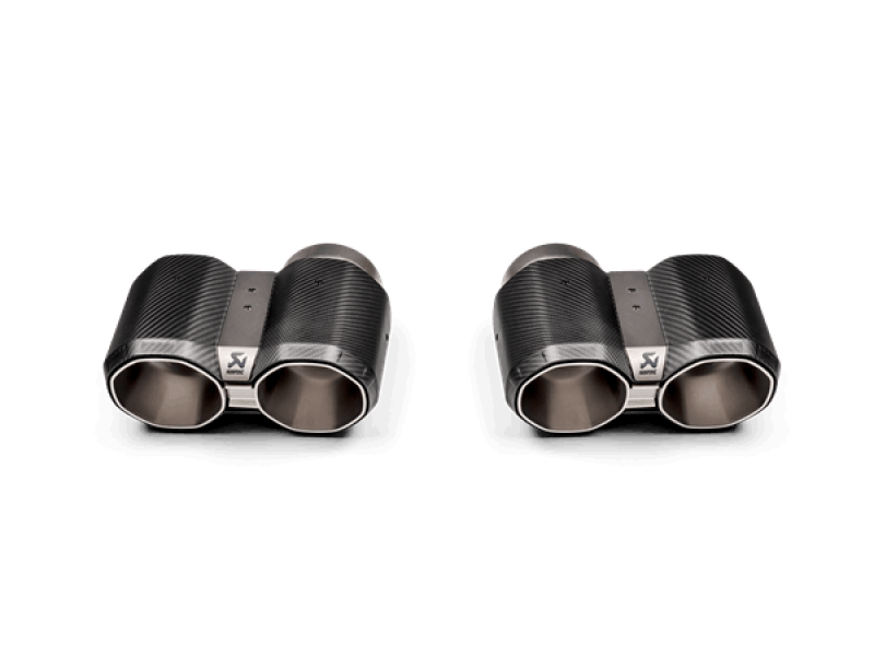 Akrapovic 2021+ BMW G87 M2, G80 M3 &amp; G82 M4 Octagonal Carbon Design Tail Pipe Set