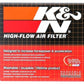 K&N Filter Universal Rubber Filter 2 1/4 inch Flange 3 1/2 inch OD 4 inch Height