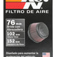 K&N Universal Round Clamp-On Air Filter 3in Flange ID x 6in Base OD x 4.625in Top OD x 3in Height