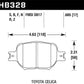 Hawk 01-05 Celica GT/GT-S/05-08 tC HPS Street Front Brake Pads