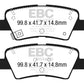 EBC 12+ Hyundai Elantra GT 2 Redstuff Rear Brake Pads