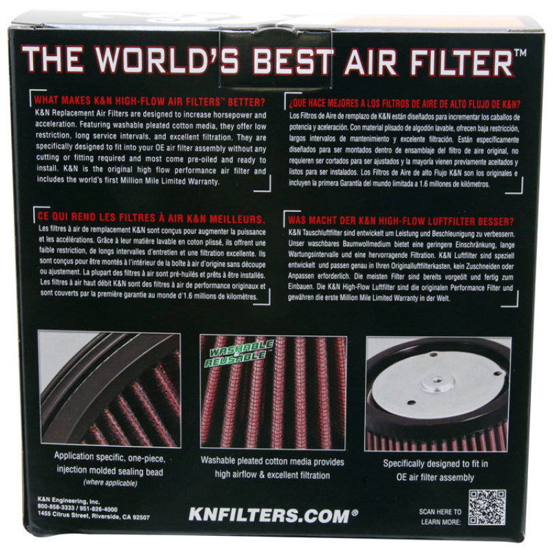 K&N 76-78 Harley Davidson XLH1000 Sportster Replacement Air Filter