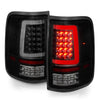 ANZO 2004-2006 Ford F-150 LED Tail Lights w/ Light Bar Black Housing Smoke Lens